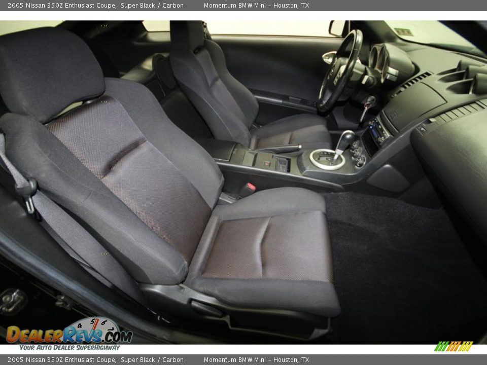 2005 Nissan 350Z Enthusiast Coupe Super Black / Carbon Photo #33