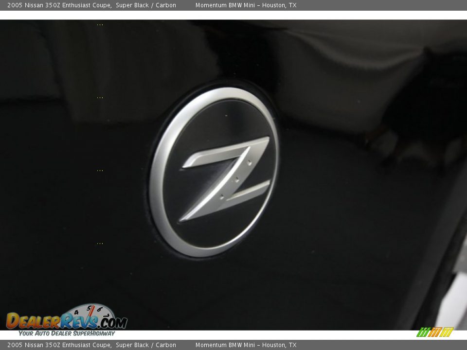 2005 Nissan 350Z Enthusiast Coupe Super Black / Carbon Photo #35
