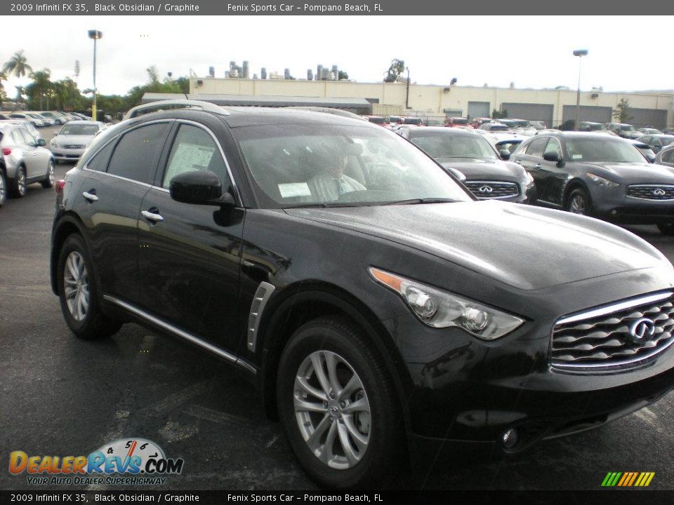 2009 Infiniti FX 35 Black Obsidian / Graphite Photo #15