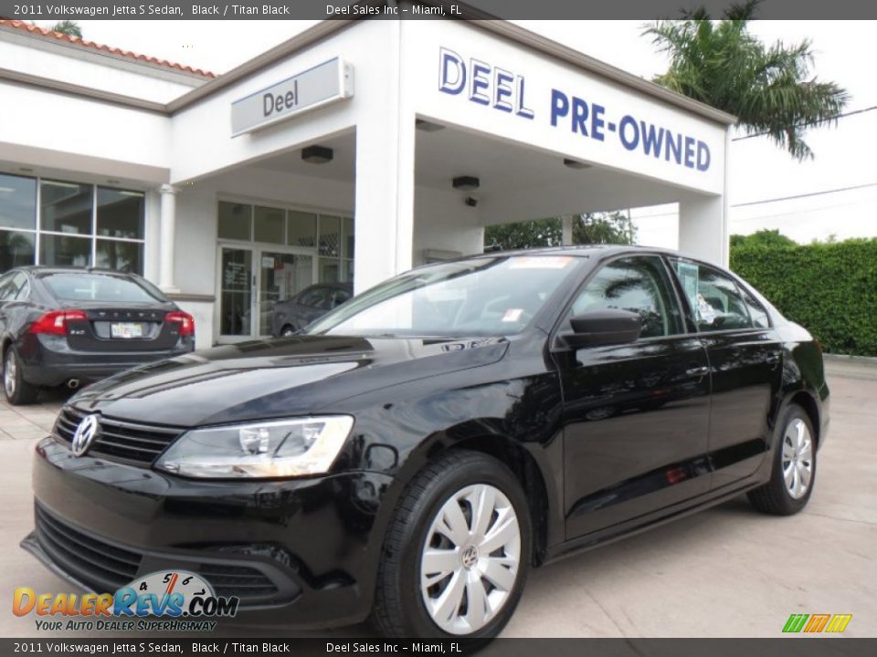 2011 Volkswagen Jetta S Sedan Black / Titan Black Photo #1