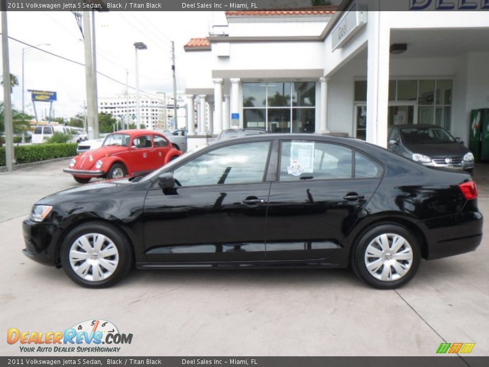 2011 Volkswagen Jetta S Sedan Black / Titan Black Photo #2