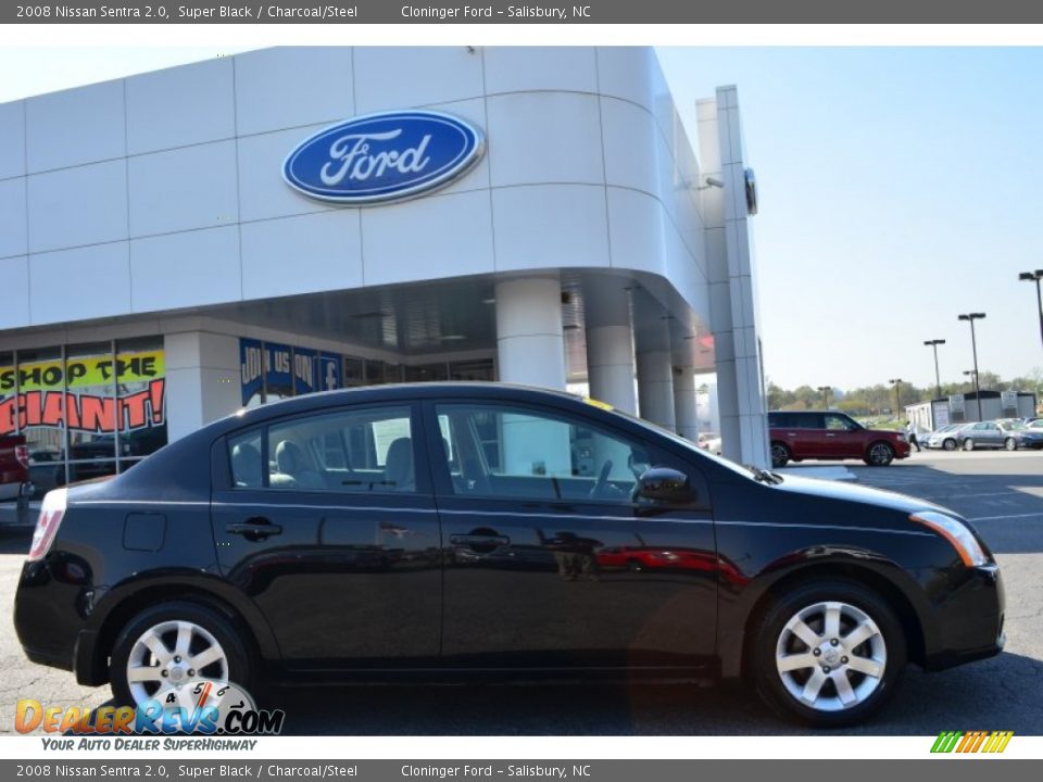 2008 Nissan Sentra 2.0 Super Black / Charcoal/Steel Photo #2
