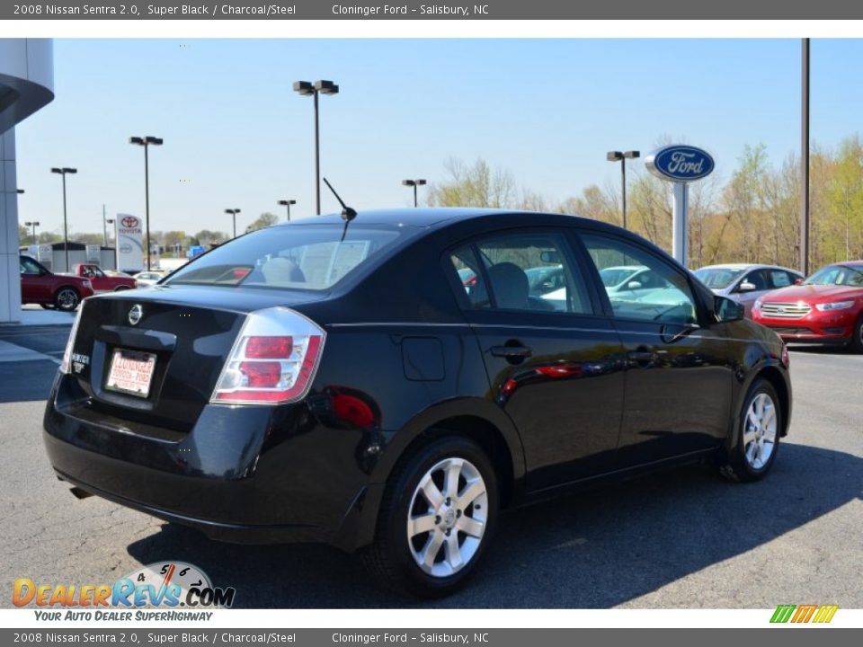 2008 Nissan Sentra 2.0 Super Black / Charcoal/Steel Photo #3