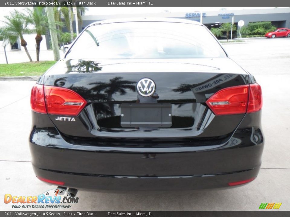 2011 Volkswagen Jetta S Sedan Black / Titan Black Photo #4