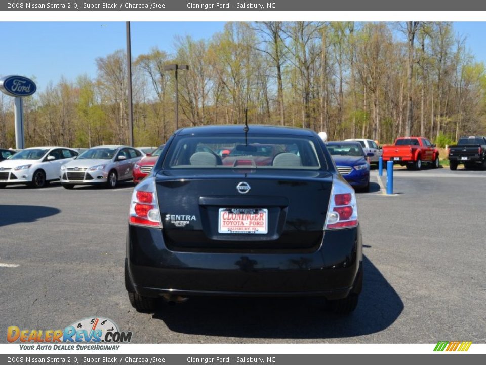 2008 Nissan Sentra 2.0 Super Black / Charcoal/Steel Photo #4