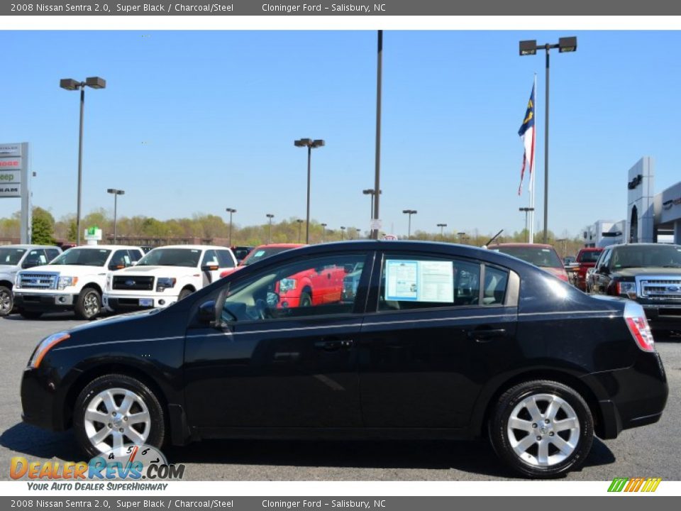 2008 Nissan Sentra 2.0 Super Black / Charcoal/Steel Photo #5