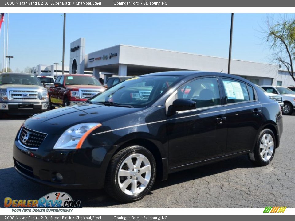 2008 Nissan Sentra 2.0 Super Black / Charcoal/Steel Photo #6
