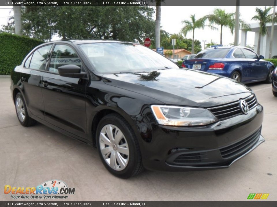 2011 Volkswagen Jetta S Sedan Black / Titan Black Photo #7