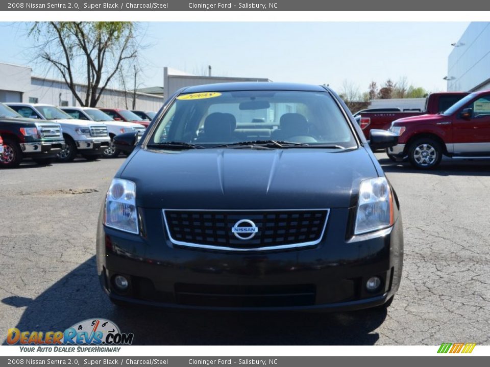 2008 Nissan Sentra 2.0 Super Black / Charcoal/Steel Photo #7