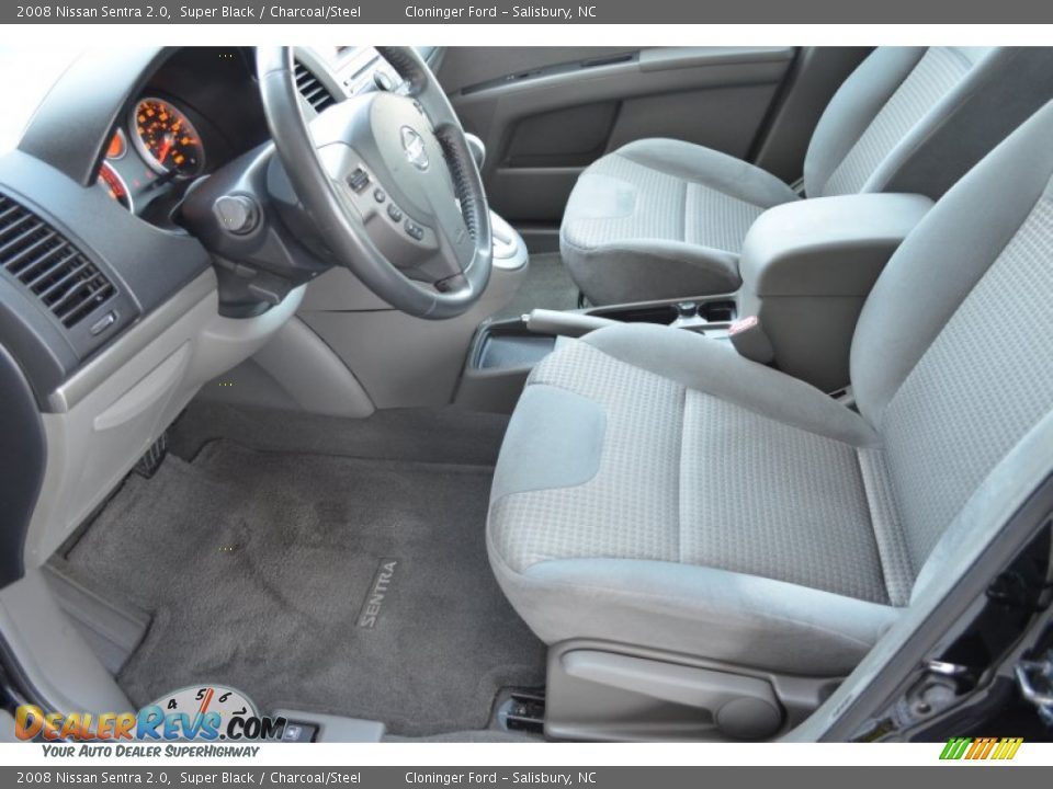 2008 Nissan Sentra 2.0 Super Black / Charcoal/Steel Photo #10