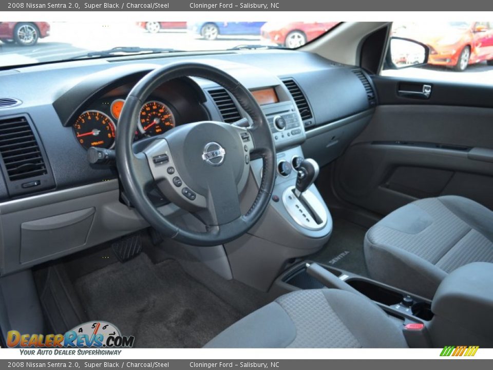 2008 Nissan Sentra 2.0 Super Black / Charcoal/Steel Photo #11