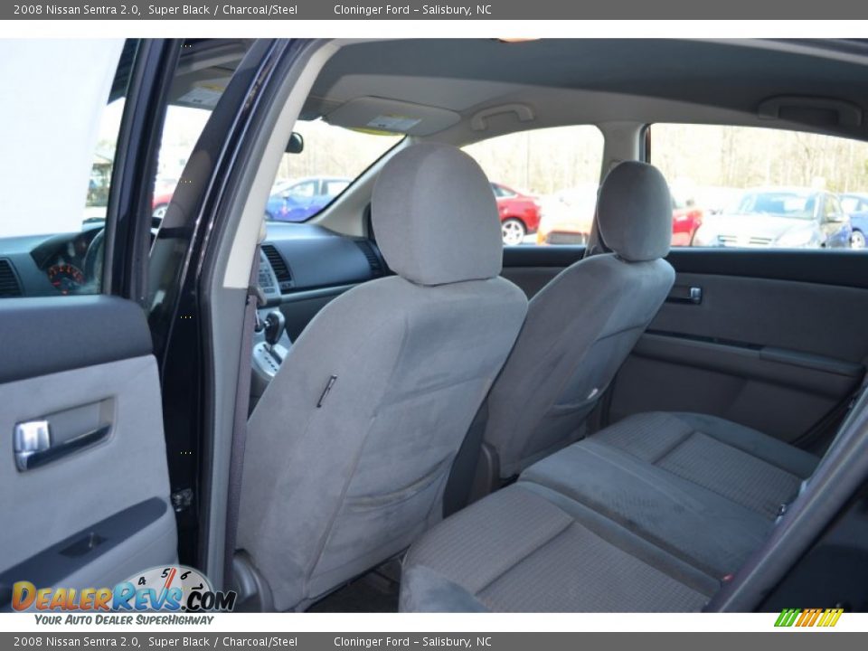 2008 Nissan Sentra 2.0 Super Black / Charcoal/Steel Photo #12