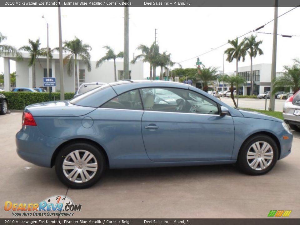 2010 Volkswagen Eos Komfort Eismeer Blue Metallic / Cornsilk Beige Photo #6