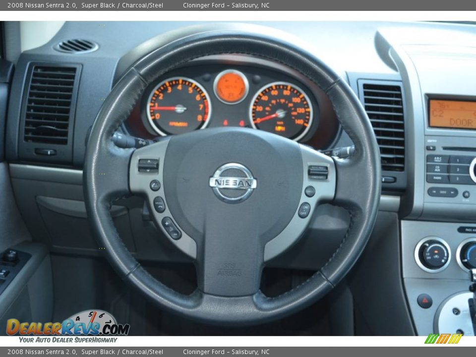 2008 Nissan Sentra 2.0 Super Black / Charcoal/Steel Photo #21
