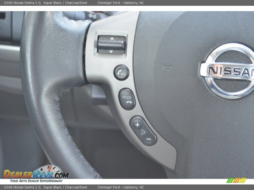 2008 Nissan Sentra 2.0 Super Black / Charcoal/Steel Photo #22