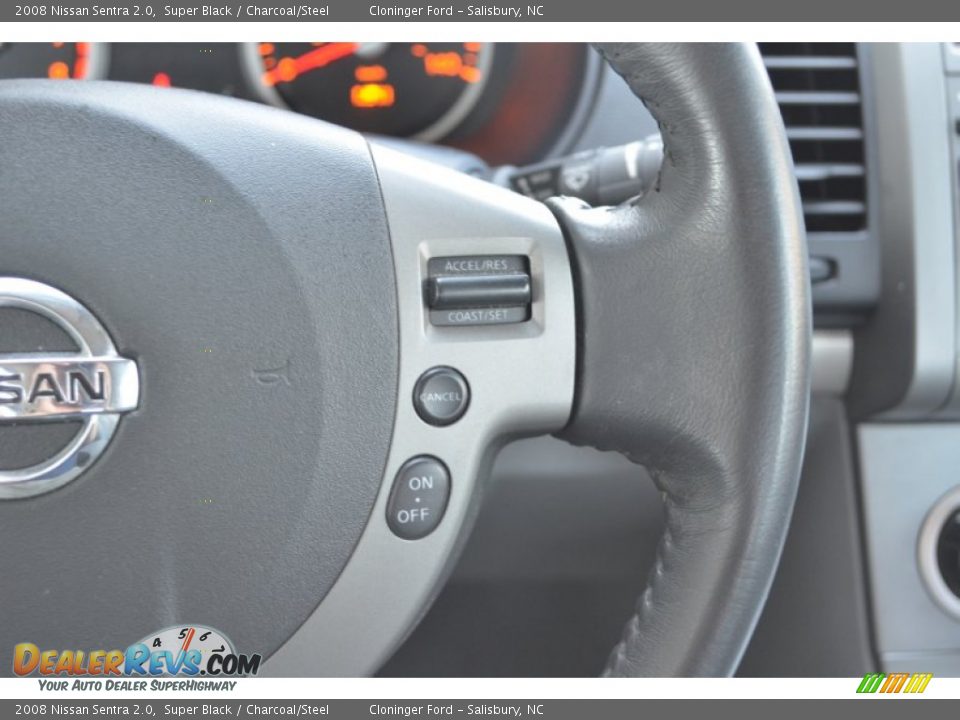 2008 Nissan Sentra 2.0 Super Black / Charcoal/Steel Photo #23