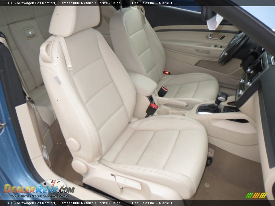 2010 Volkswagen Eos Komfort Eismeer Blue Metallic / Cornsilk Beige Photo #10