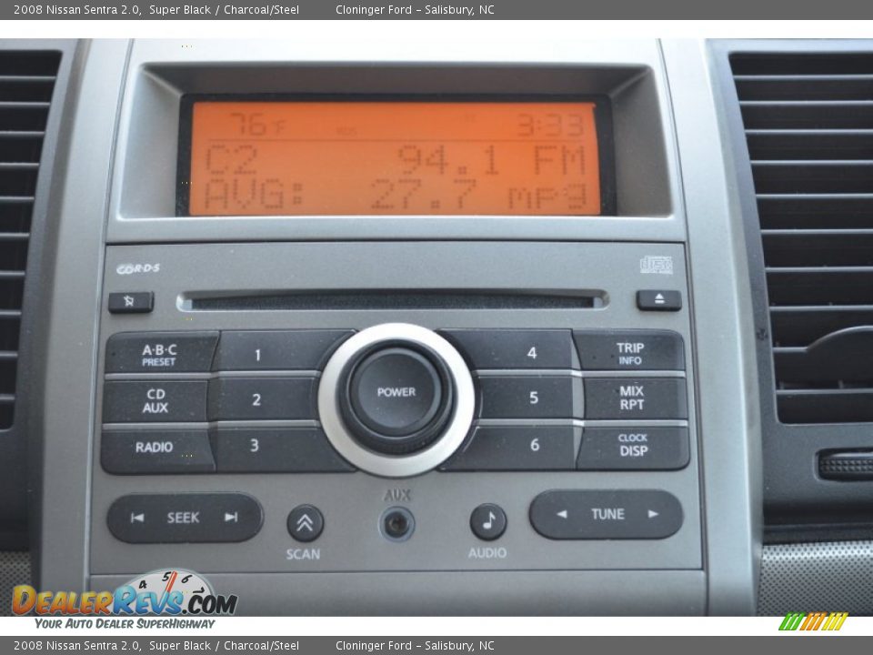 2008 Nissan Sentra 2.0 Super Black / Charcoal/Steel Photo #25