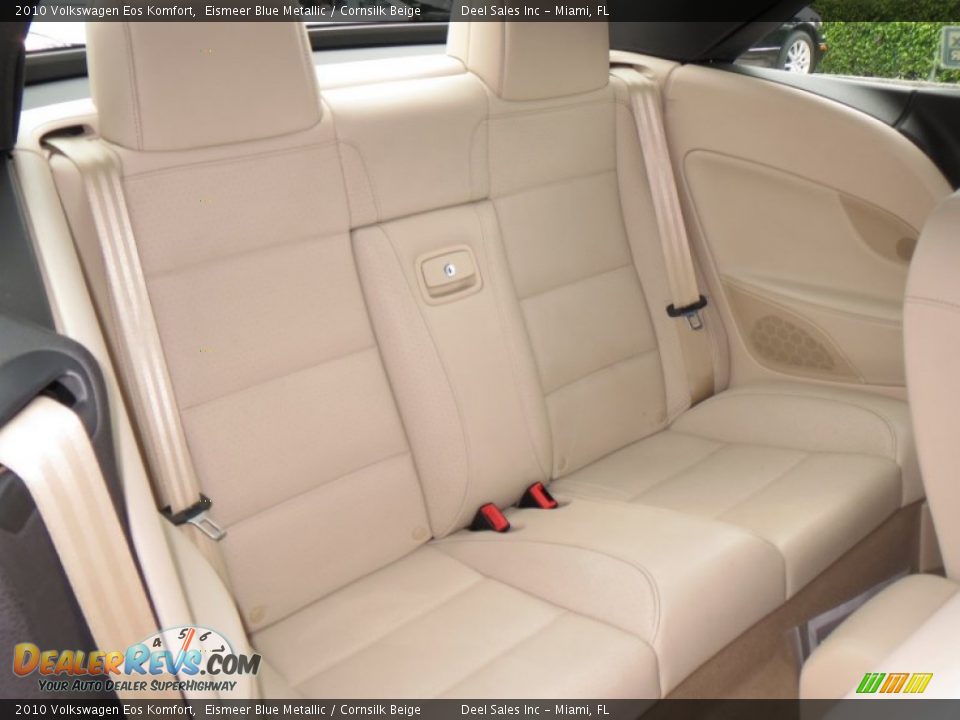 2010 Volkswagen Eos Komfort Eismeer Blue Metallic / Cornsilk Beige Photo #11