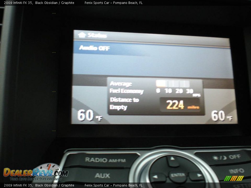 2009 Infiniti FX 35 Black Obsidian / Graphite Photo #20
