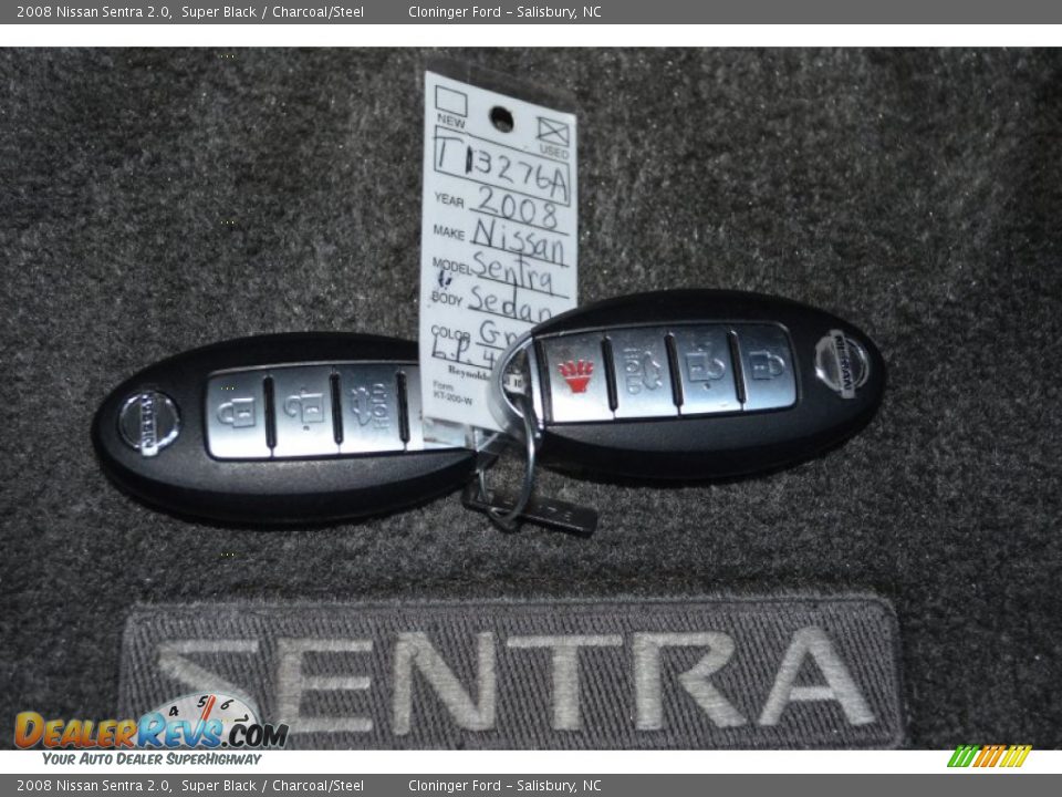 2008 Nissan Sentra 2.0 Super Black / Charcoal/Steel Photo #30