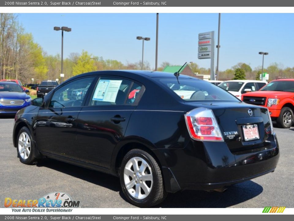 2008 Nissan Sentra 2.0 Super Black / Charcoal/Steel Photo #31