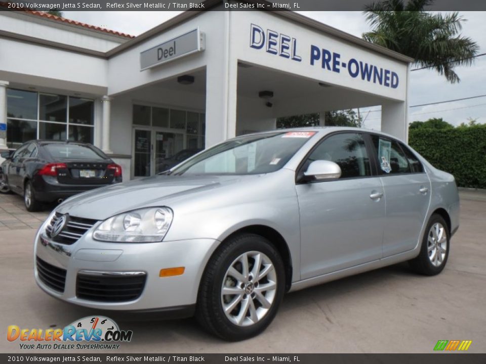 2010 Volkswagen Jetta S Sedan Reflex Silver Metallic / Titan Black Photo #1