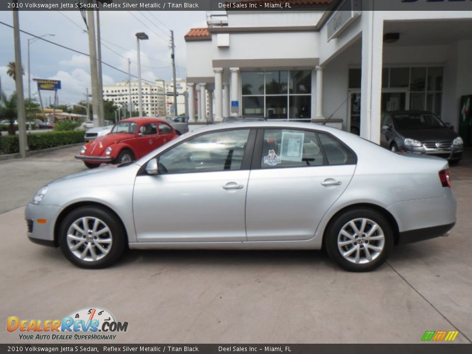 2010 Volkswagen Jetta S Sedan Reflex Silver Metallic / Titan Black Photo #2