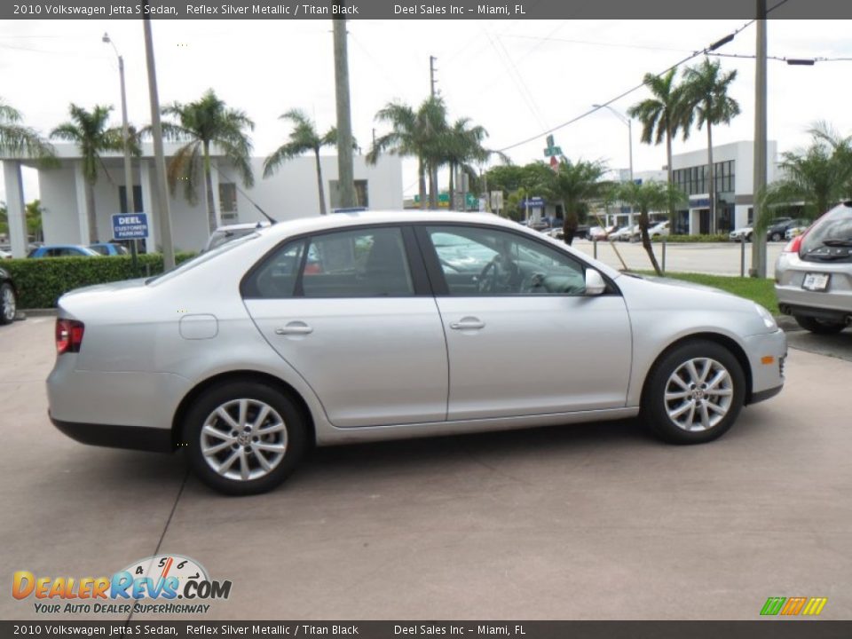 2010 Volkswagen Jetta S Sedan Reflex Silver Metallic / Titan Black Photo #6
