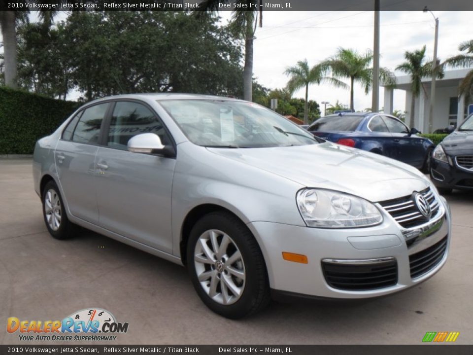 2010 Volkswagen Jetta S Sedan Reflex Silver Metallic / Titan Black Photo #7
