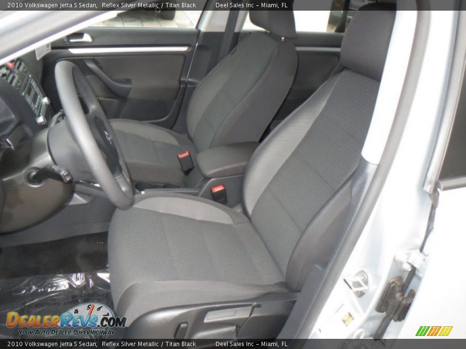 2010 Volkswagen Jetta S Sedan Reflex Silver Metallic / Titan Black Photo #9