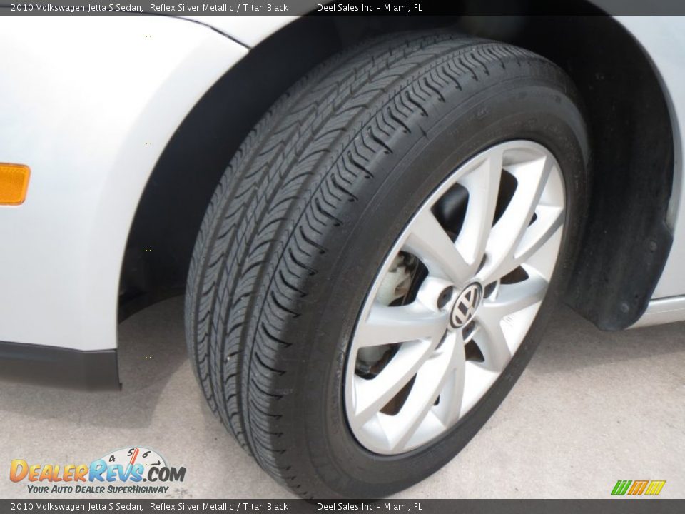 2010 Volkswagen Jetta S Sedan Reflex Silver Metallic / Titan Black Photo #13