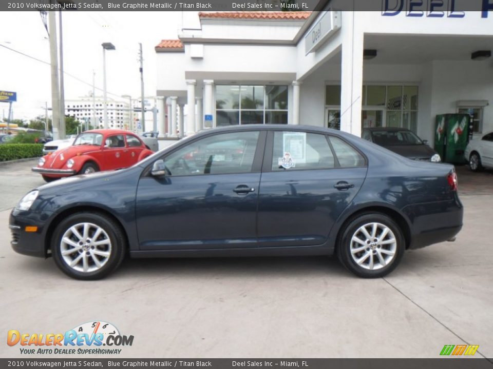 2010 Volkswagen Jetta S Sedan Blue Graphite Metallic / Titan Black Photo #2