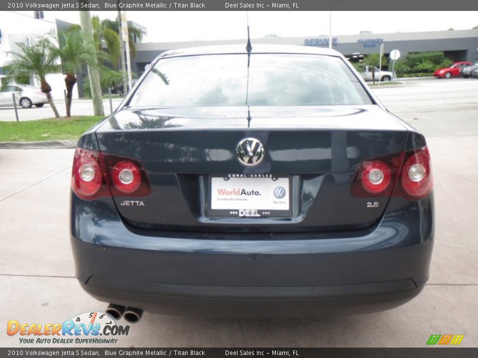 2010 Volkswagen Jetta S Sedan Blue Graphite Metallic / Titan Black Photo #4