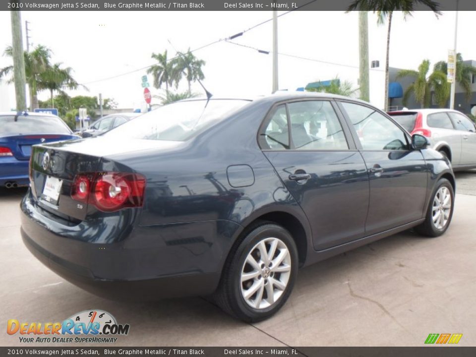 2010 Volkswagen Jetta S Sedan Blue Graphite Metallic / Titan Black Photo #5