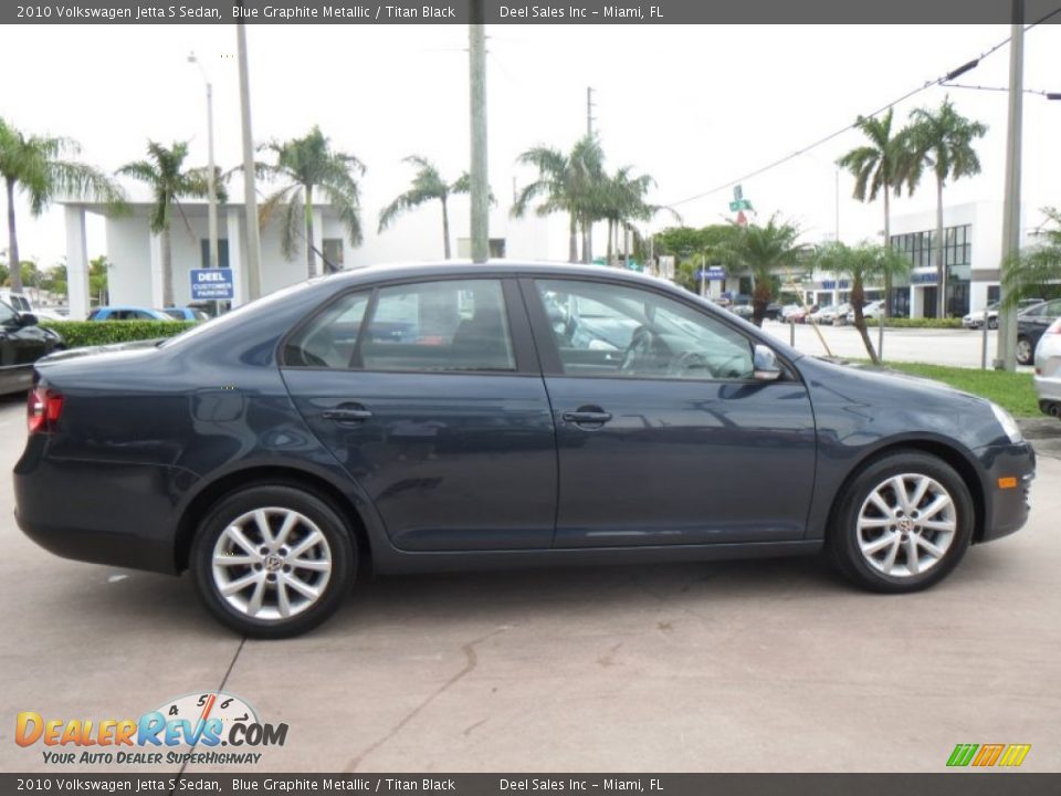 2010 Volkswagen Jetta S Sedan Blue Graphite Metallic / Titan Black Photo #6