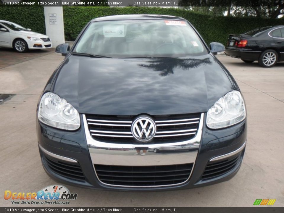 2010 Volkswagen Jetta S Sedan Blue Graphite Metallic / Titan Black Photo #8