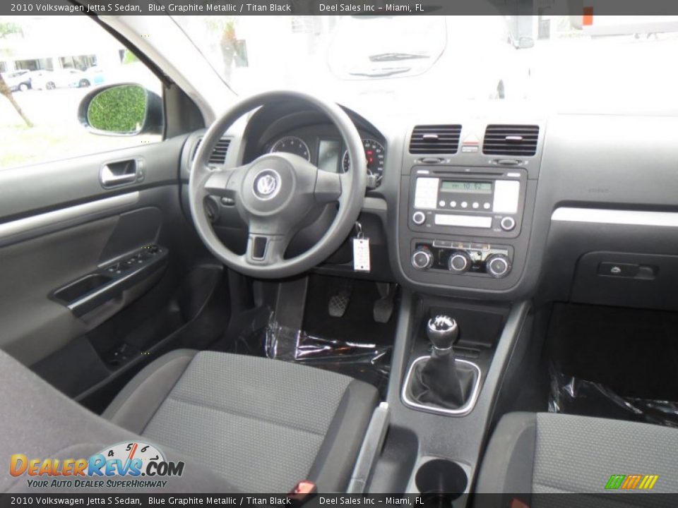 2010 Volkswagen Jetta S Sedan Blue Graphite Metallic / Titan Black Photo #12