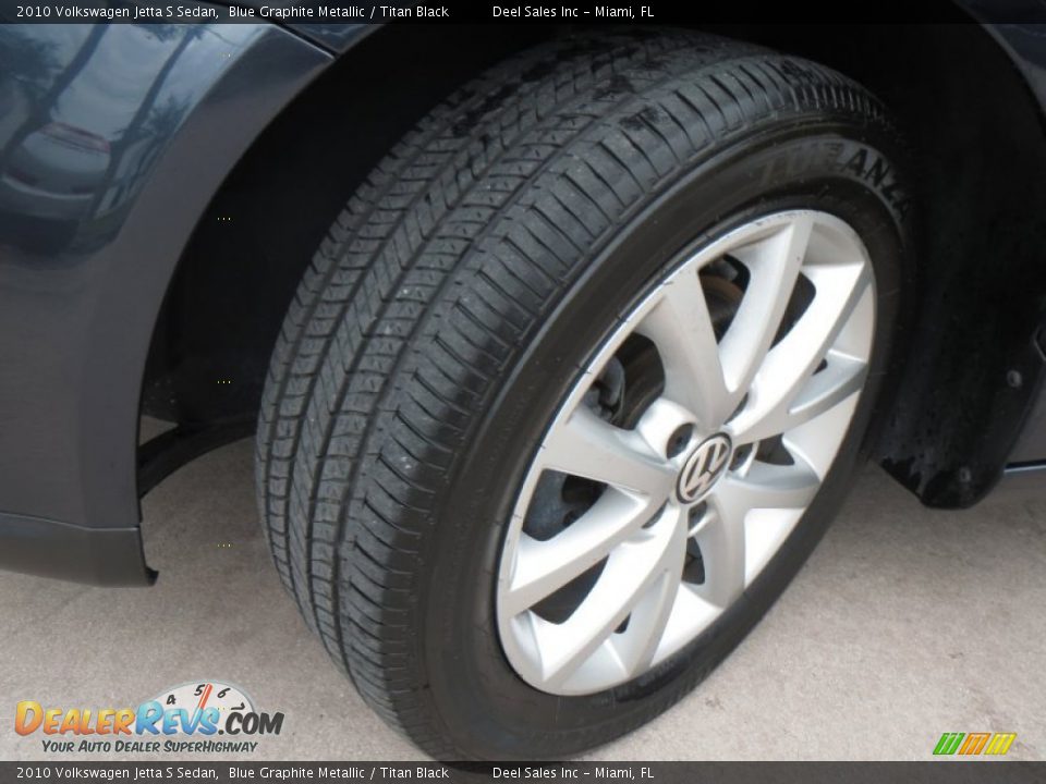 2010 Volkswagen Jetta S Sedan Blue Graphite Metallic / Titan Black Photo #13