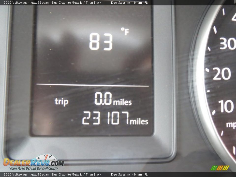 2010 Volkswagen Jetta S Sedan Blue Graphite Metallic / Titan Black Photo #15