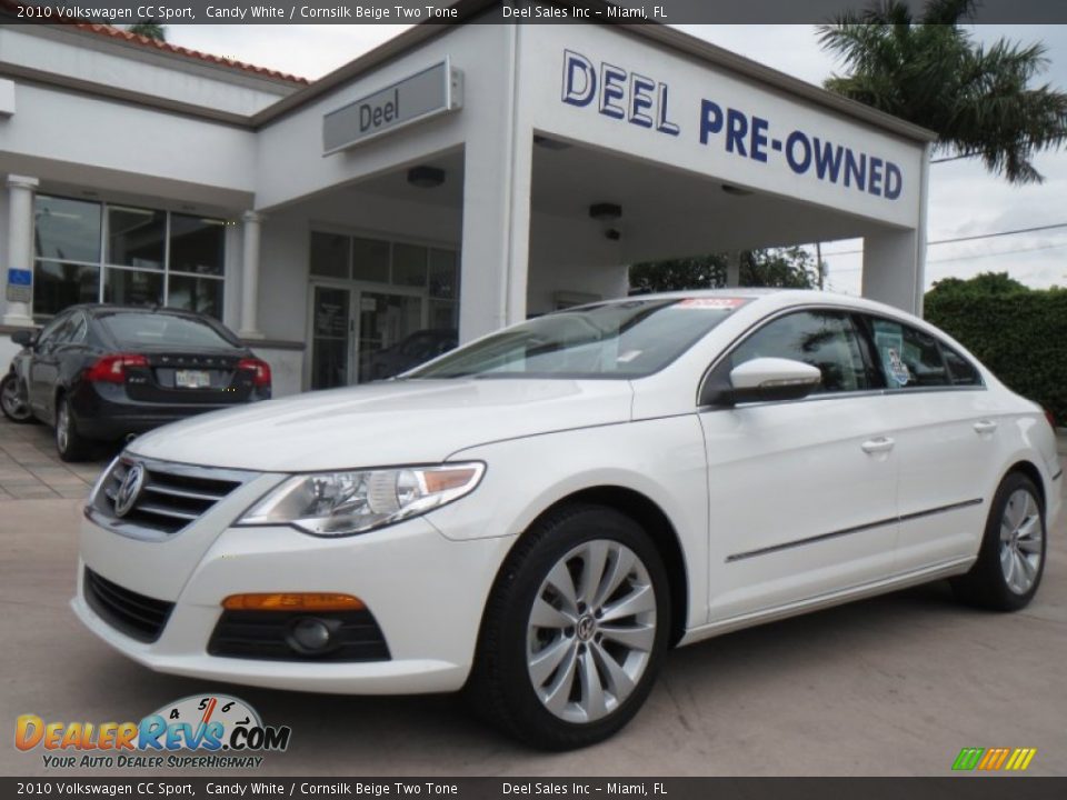 2010 Volkswagen CC Sport Candy White / Cornsilk Beige Two Tone Photo #1