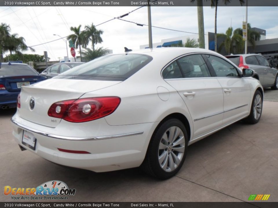 2010 Volkswagen CC Sport Candy White / Cornsilk Beige Two Tone Photo #5