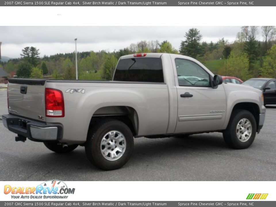 2007 GMC Sierra 1500 SLE Regular Cab 4x4 Silver Birch Metallic / Dark Titanium/Light Titanium Photo #6