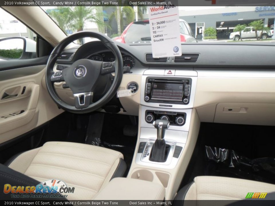 2010 Volkswagen CC Sport Candy White / Cornsilk Beige Two Tone Photo #12