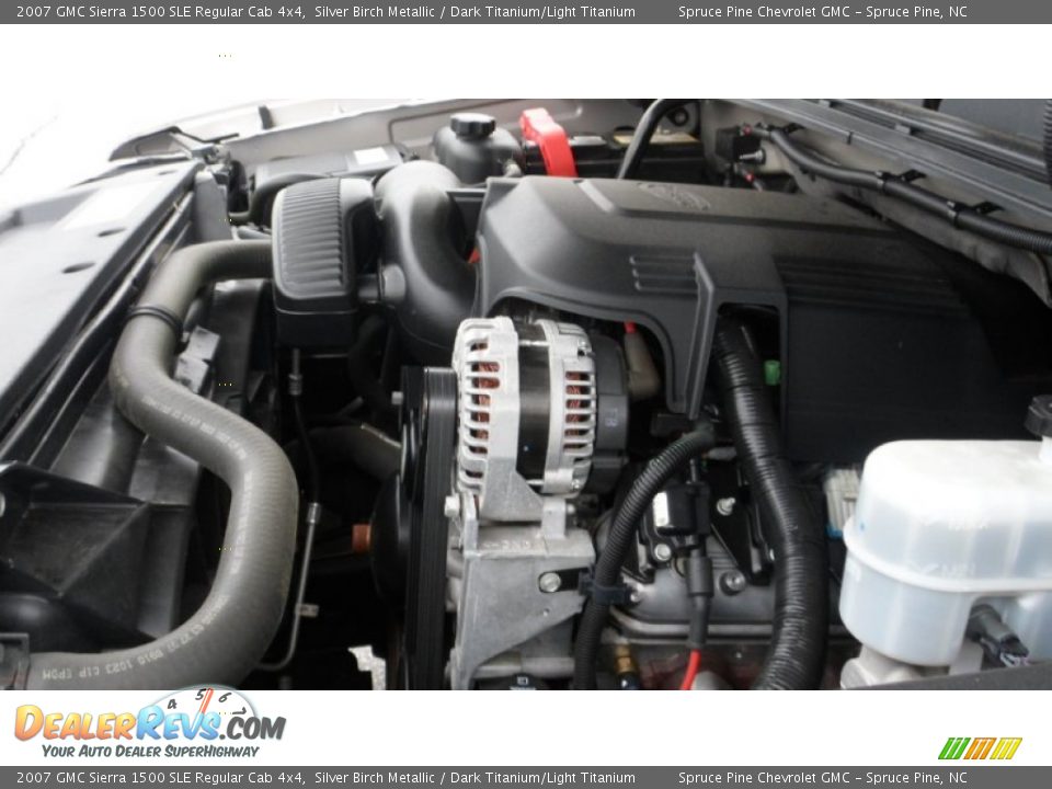 2007 GMC Sierra 1500 SLE Regular Cab 4x4 Silver Birch Metallic / Dark Titanium/Light Titanium Photo #19