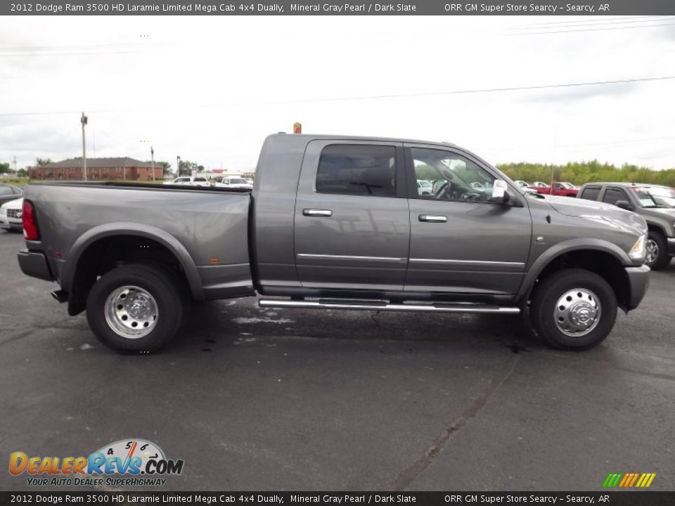 Mineral Gray Pearl 2012 Dodge Ram 3500 HD Laramie Limited Mega Cab 4x4 Dually Photo #4