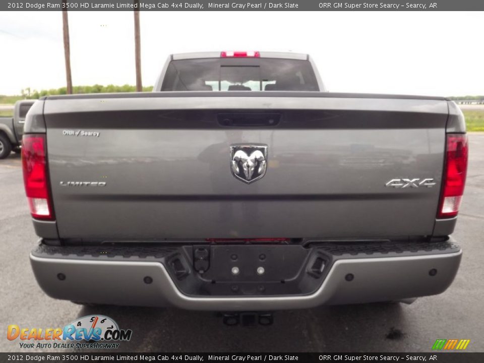2012 Dodge Ram 3500 HD Laramie Limited Mega Cab 4x4 Dually Mineral Gray Pearl / Dark Slate Photo #6