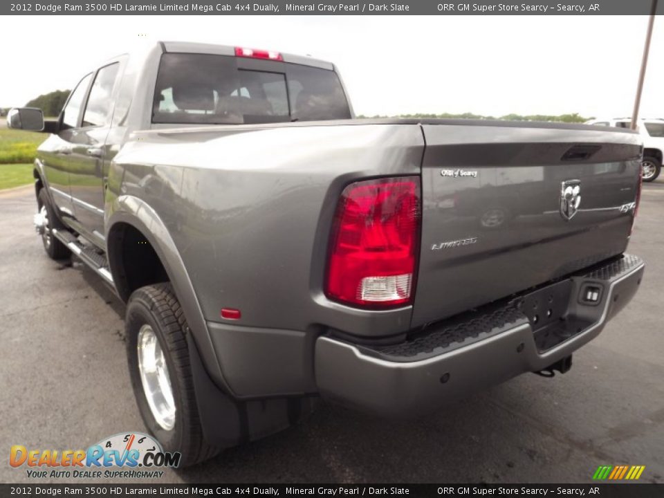 2012 Dodge Ram 3500 HD Laramie Limited Mega Cab 4x4 Dually Mineral Gray Pearl / Dark Slate Photo #7