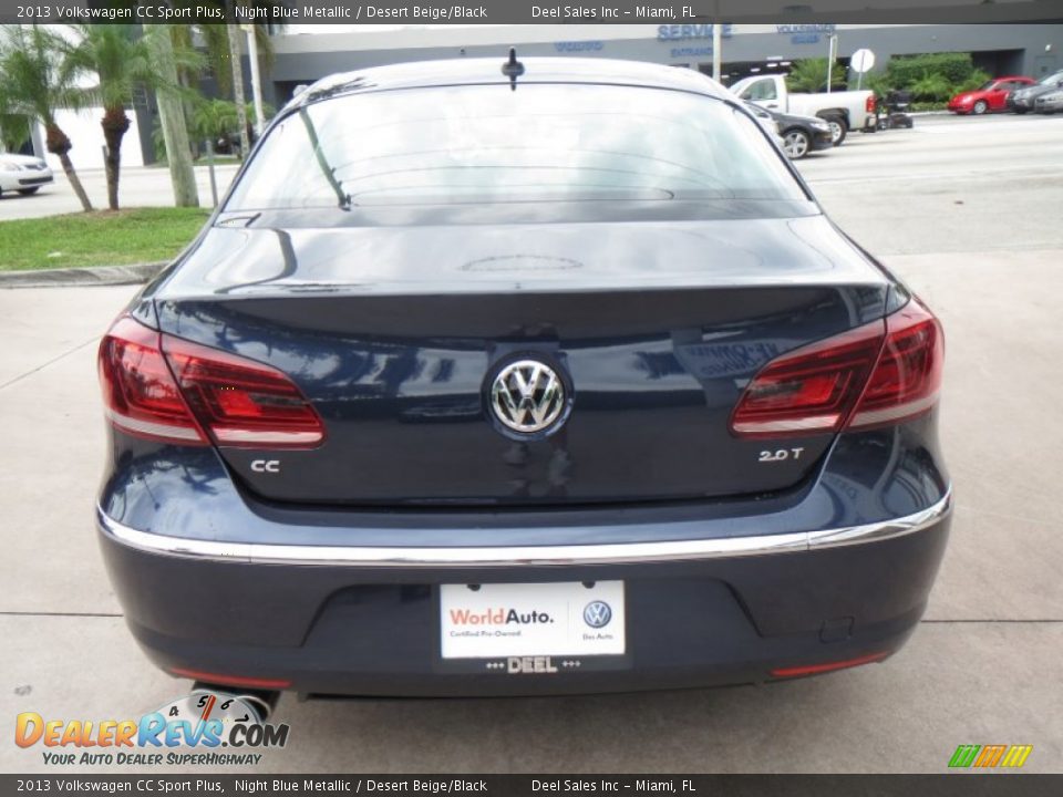 2013 Volkswagen CC Sport Plus Night Blue Metallic / Desert Beige/Black Photo #4