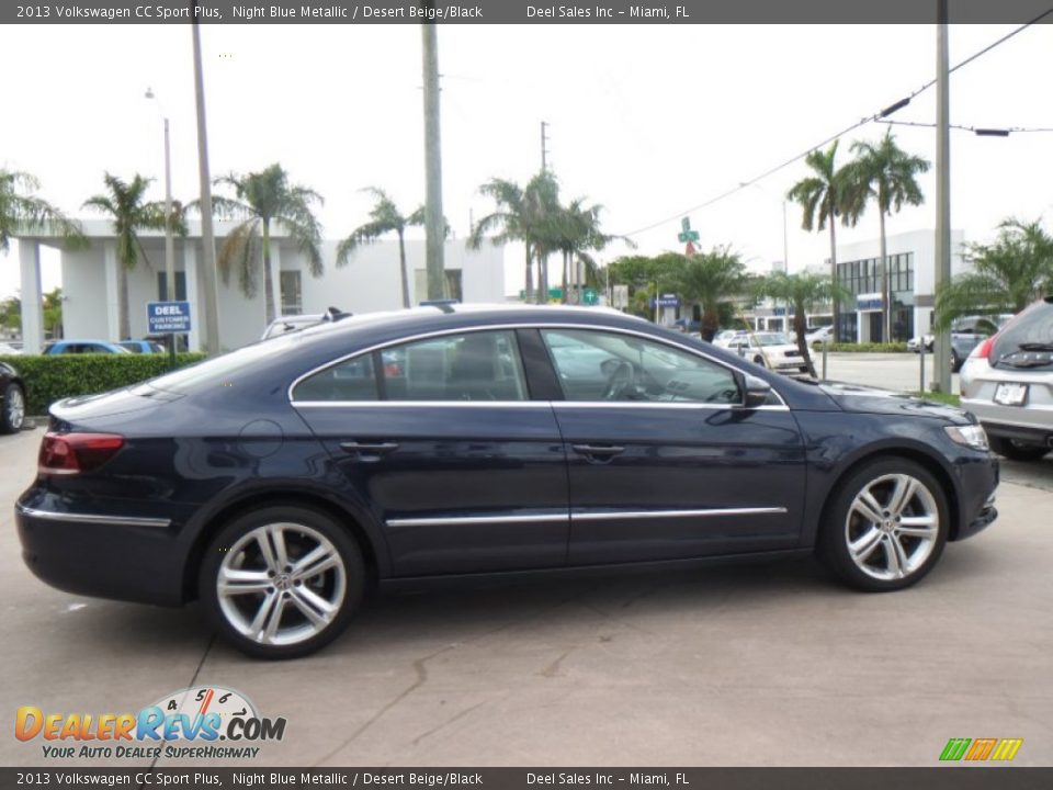 2013 Volkswagen CC Sport Plus Night Blue Metallic / Desert Beige/Black Photo #6